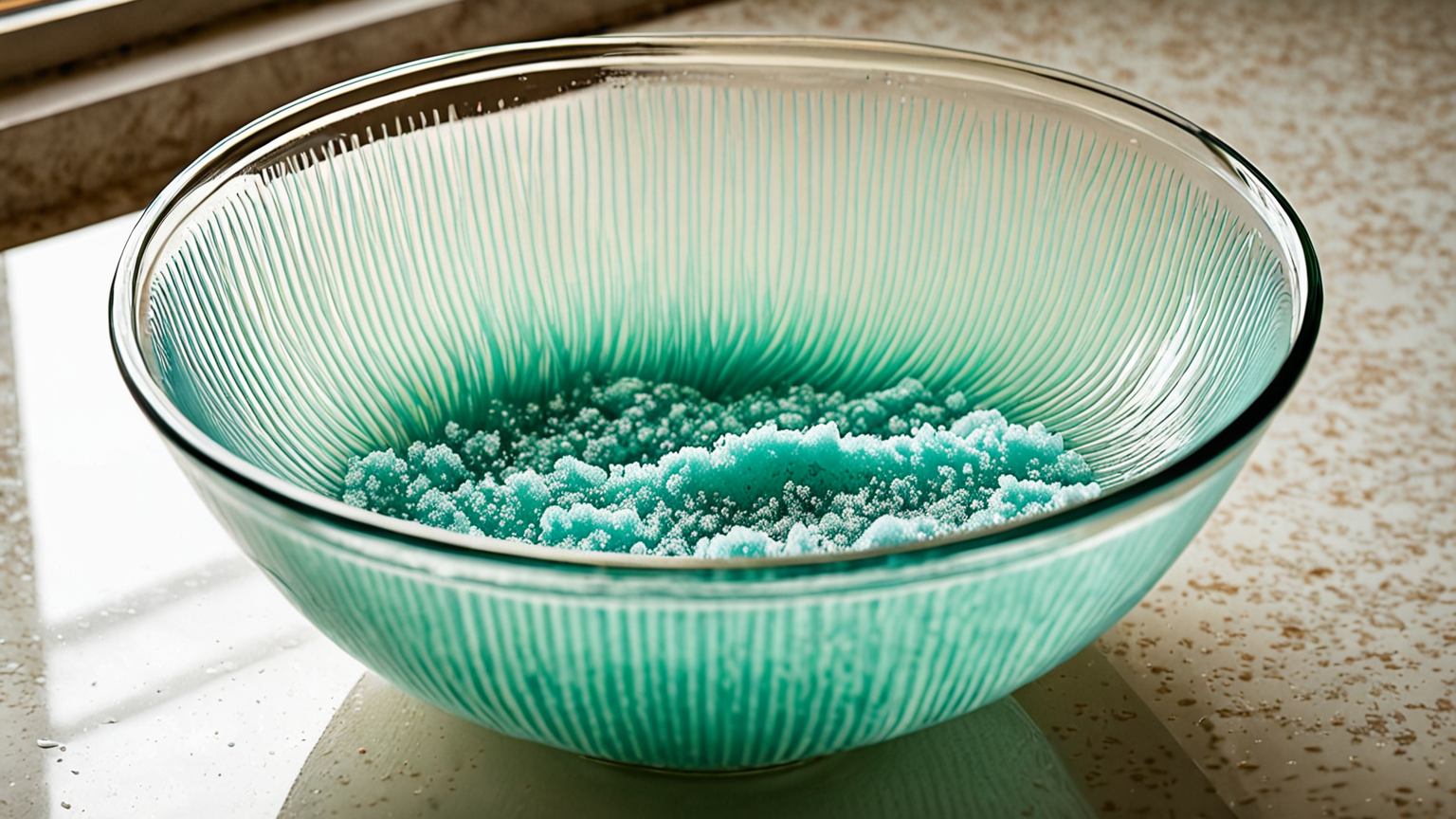 ぬるま湯に浸けている糸くずフィルター