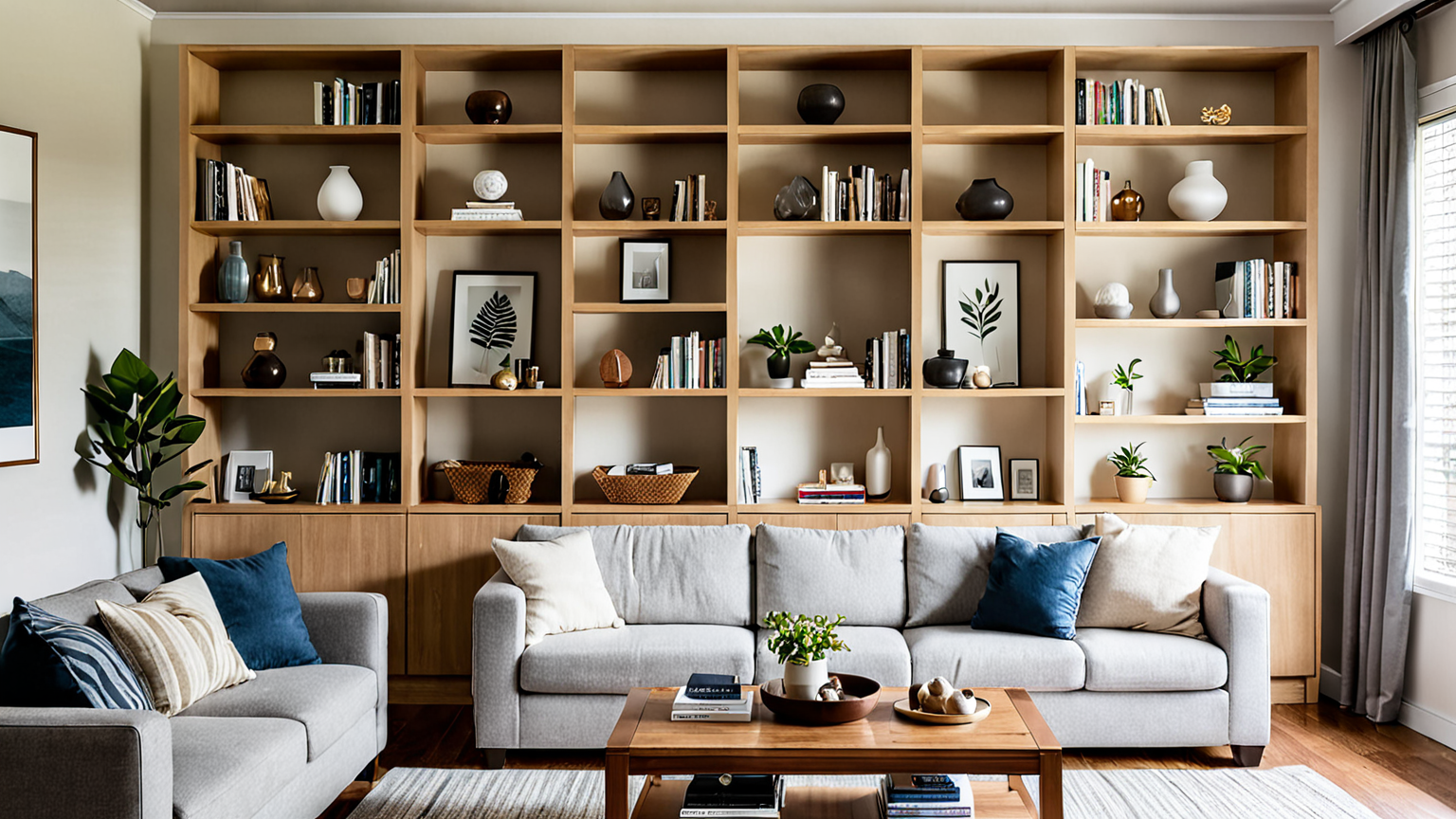 きれいに掃除された室内と整理された収納