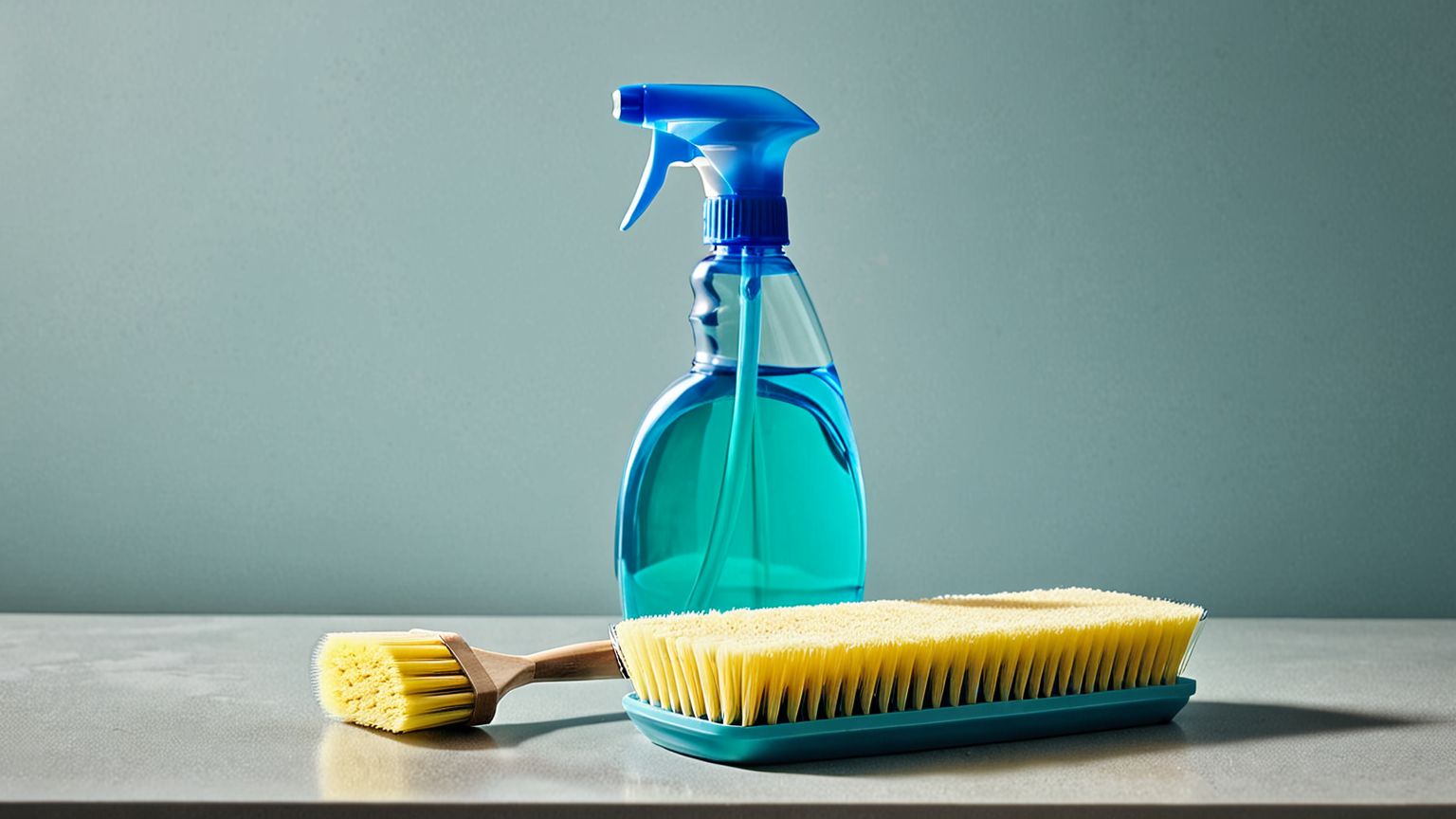 掃除用洗剤とブラシのセット