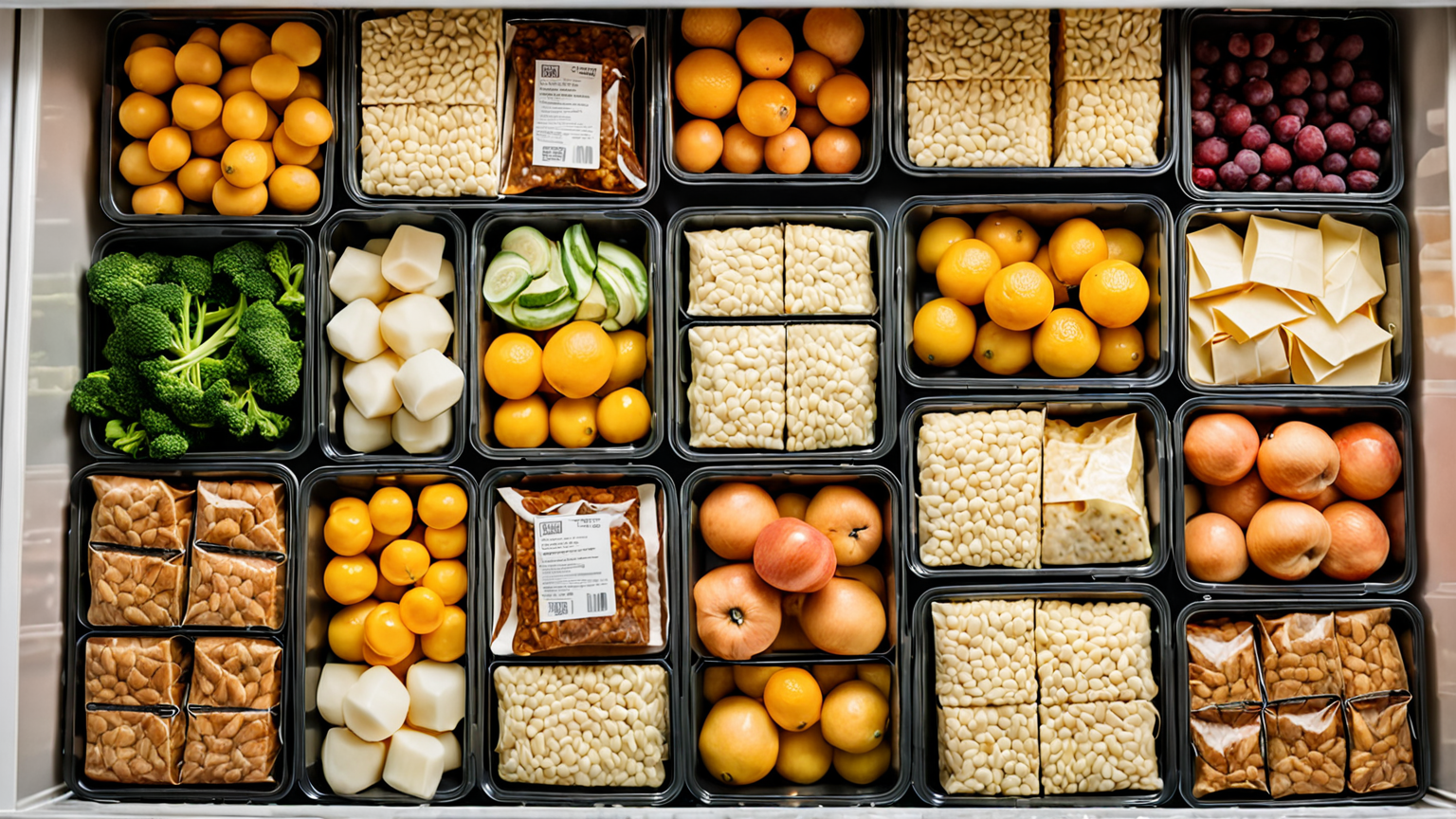 冷凍庫に入った解凍済み食品のイメージ