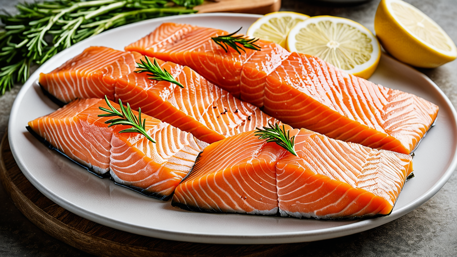 冷凍されたサーモンの切り身