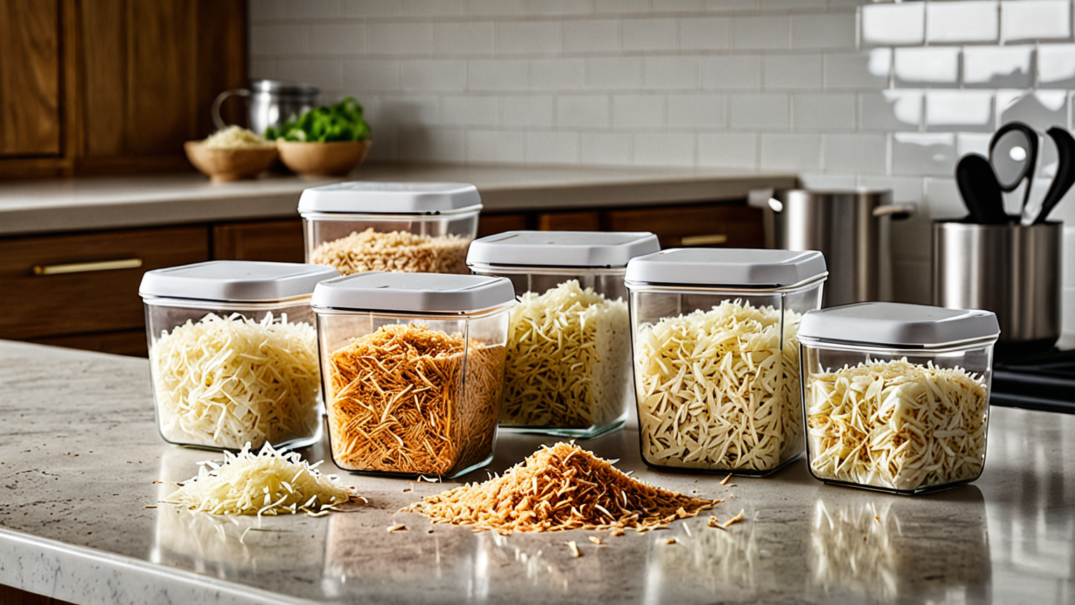 保存容器に小分けされた切り干し大根