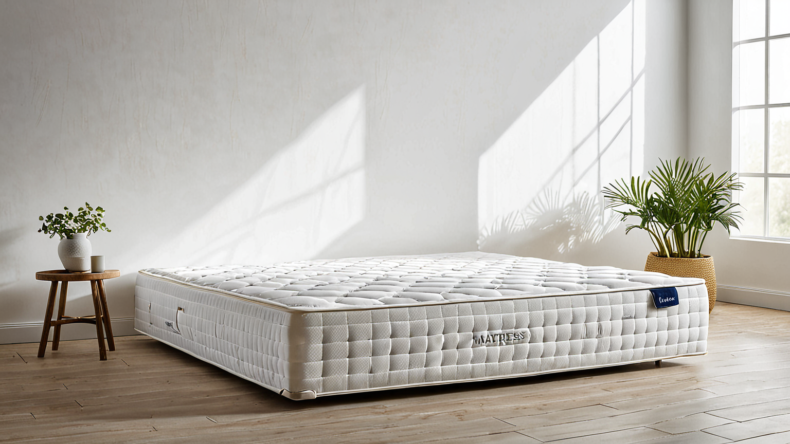 マットレスの換気と掃除の様子