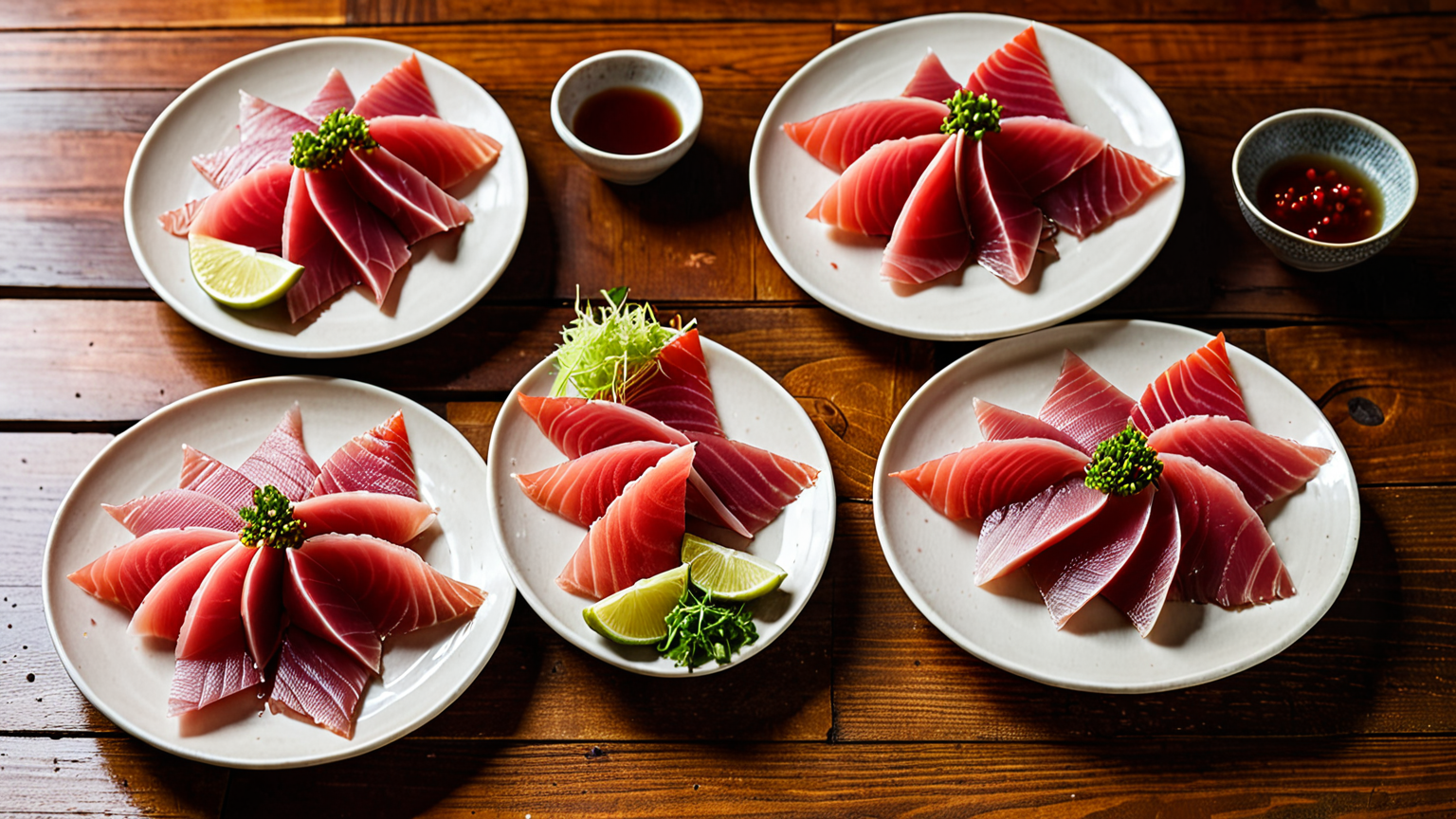 変色したマグロ刺身の比較