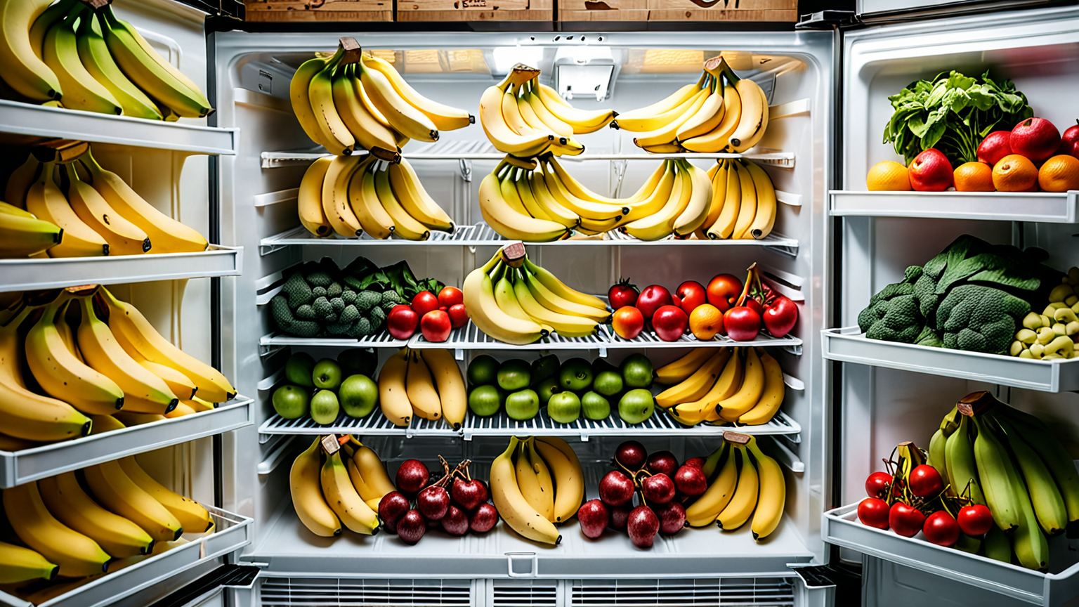 冷蔵庫のバナナ保存イメージ