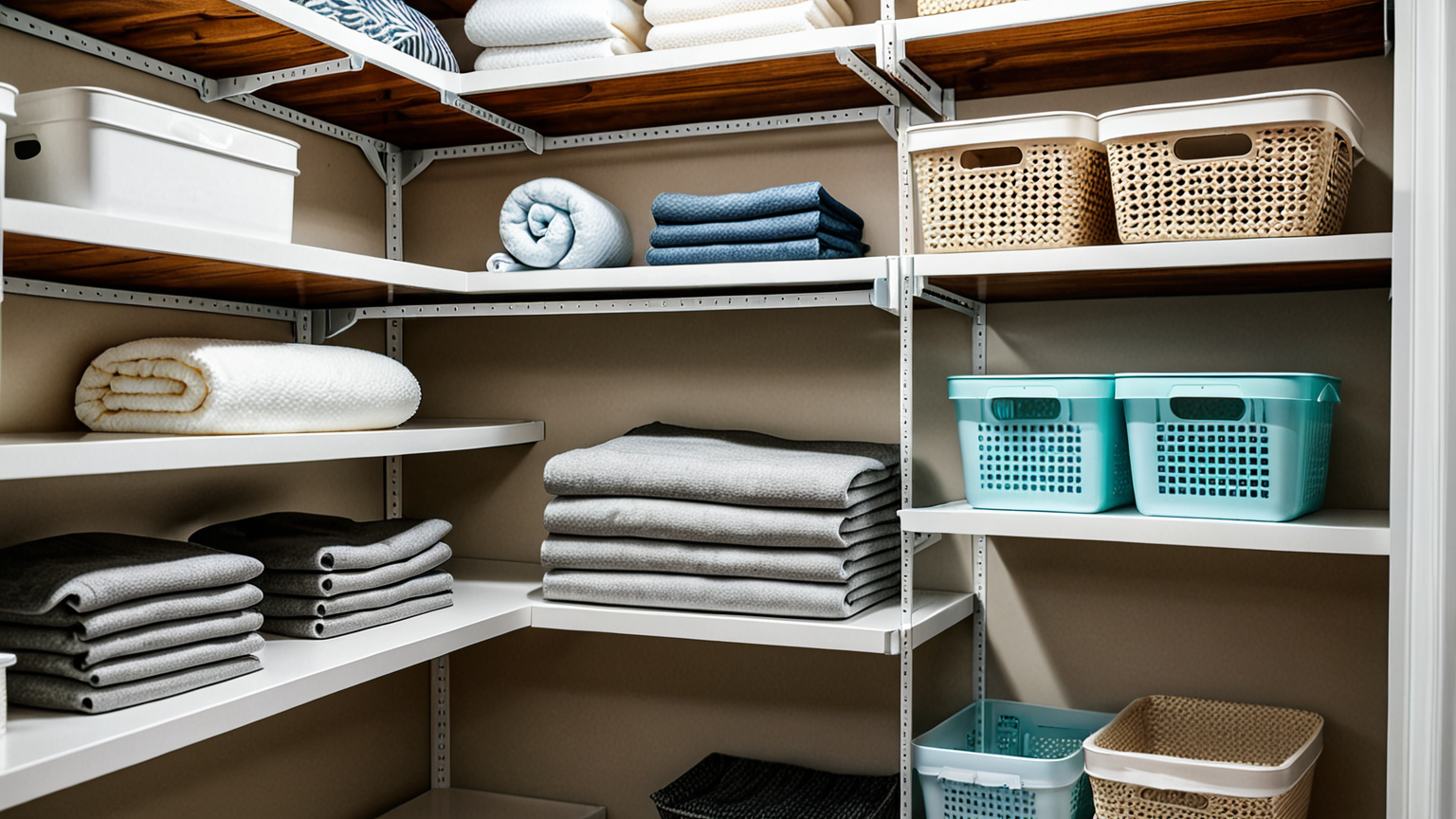 押入れに除湿剤や換気グッズが置かれている様子