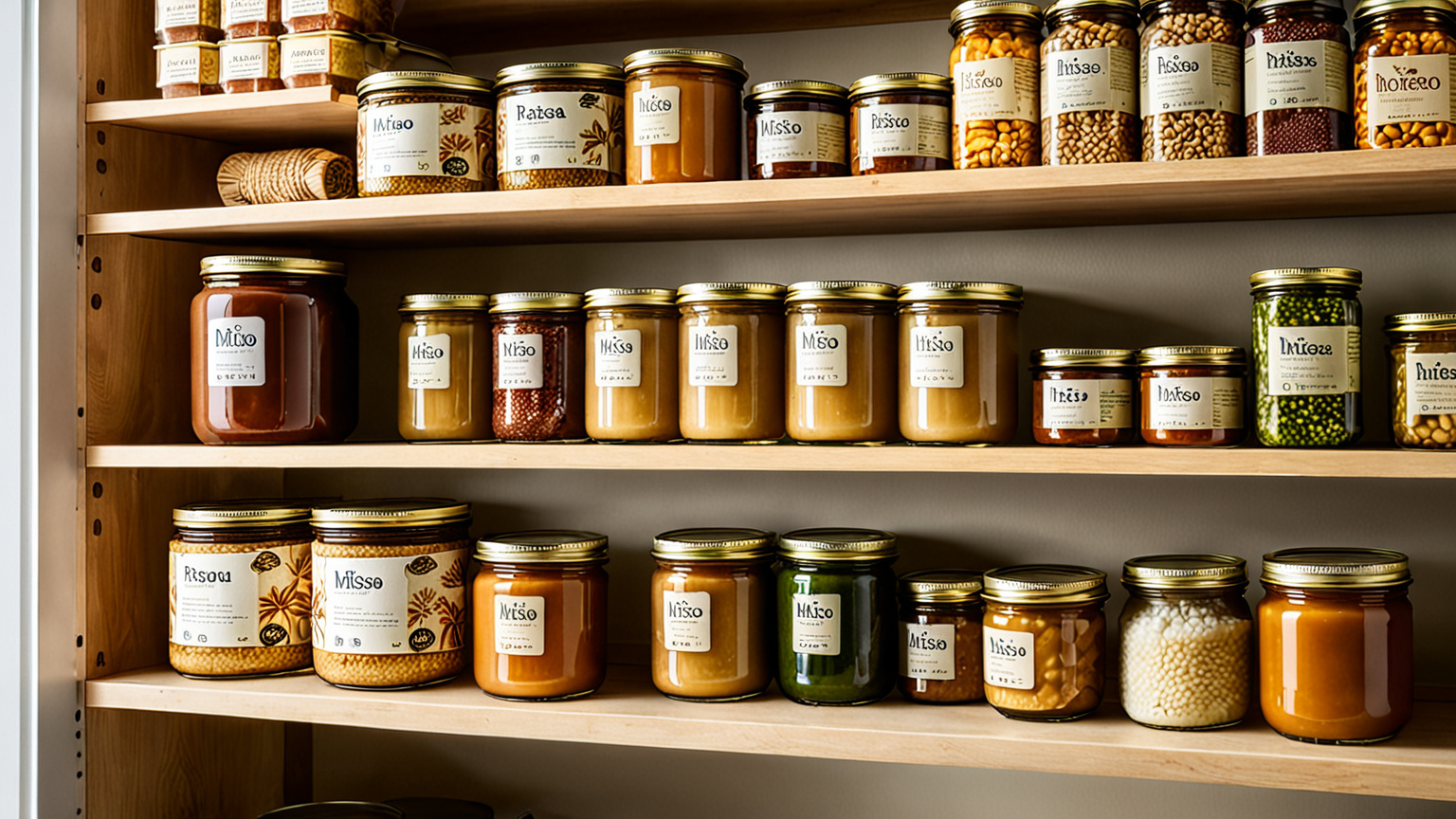 味噌の容器と保存場所のイメージ