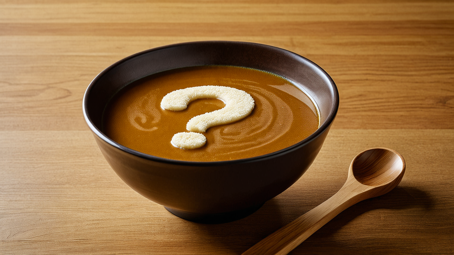 質問マークと味噌のイラスト