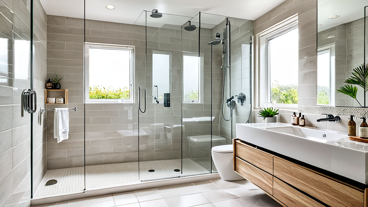 きれいに掃除された浴室