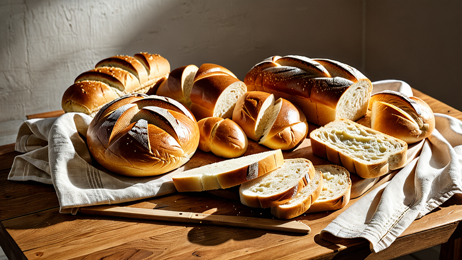 食パンとバゲットなど種類別のパン