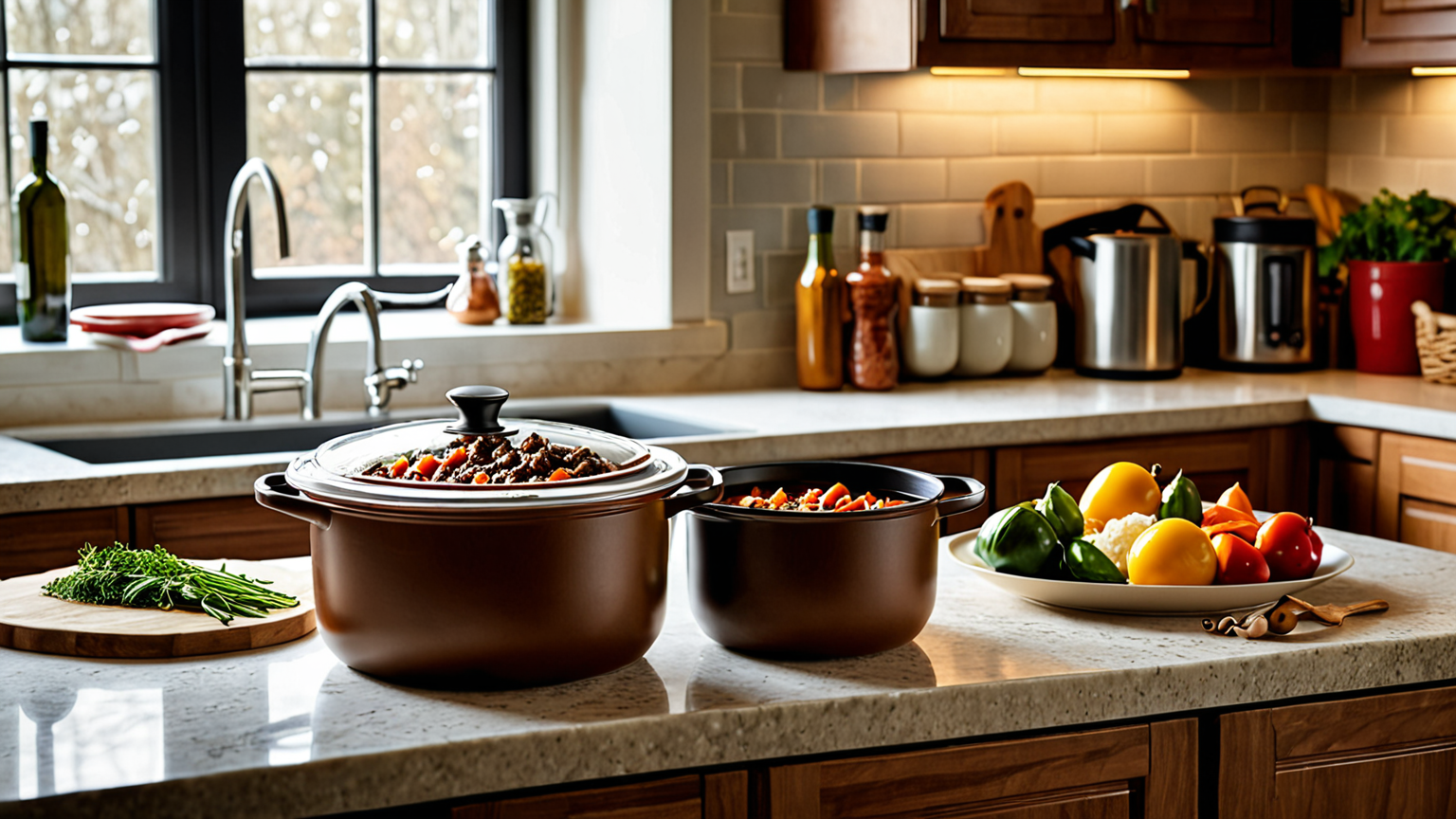 シチューを冷凍用容器に入れている様子