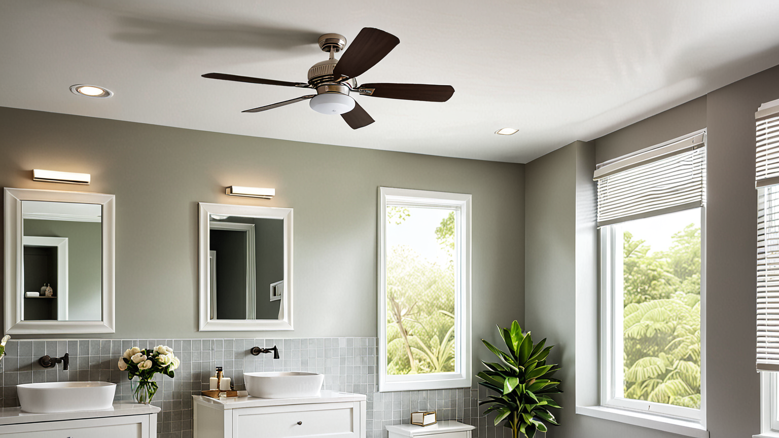 換気扇が動作している浴室のイメージ