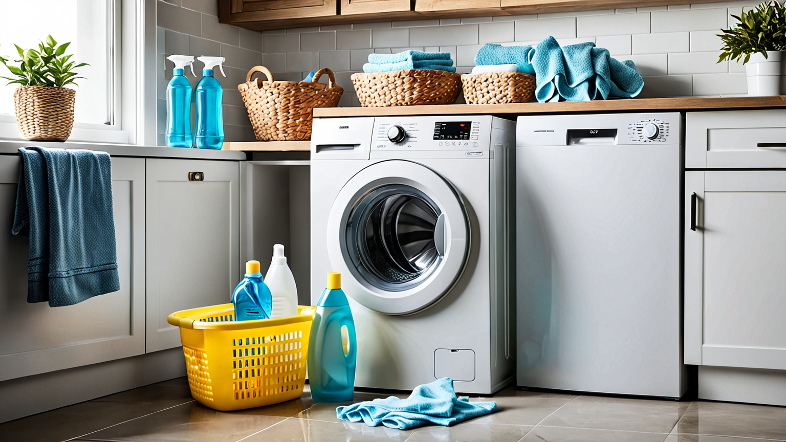 洗剤投入口の掃除用具と洗剤