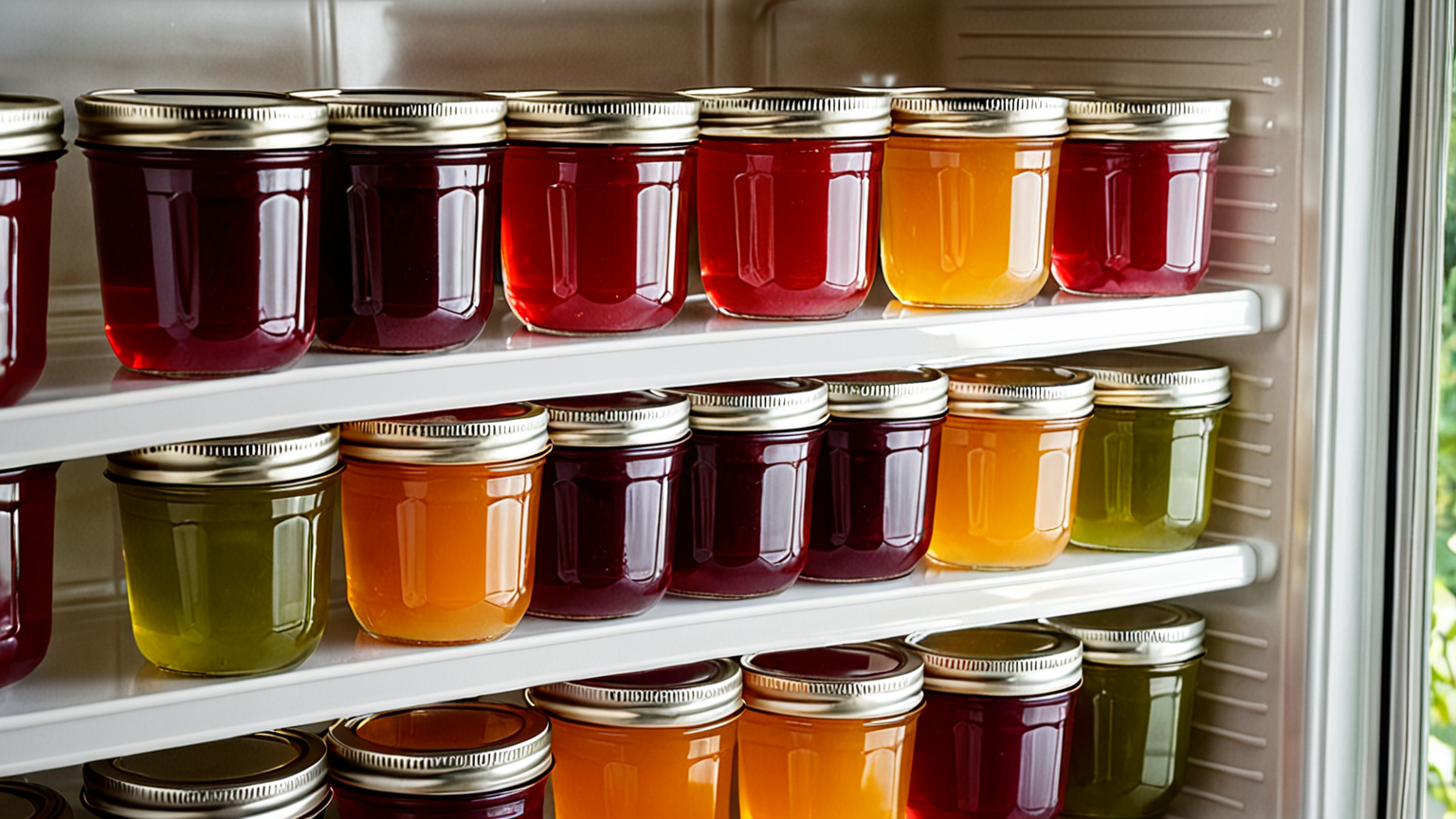 手作りゼリーの冷蔵保存イメージ