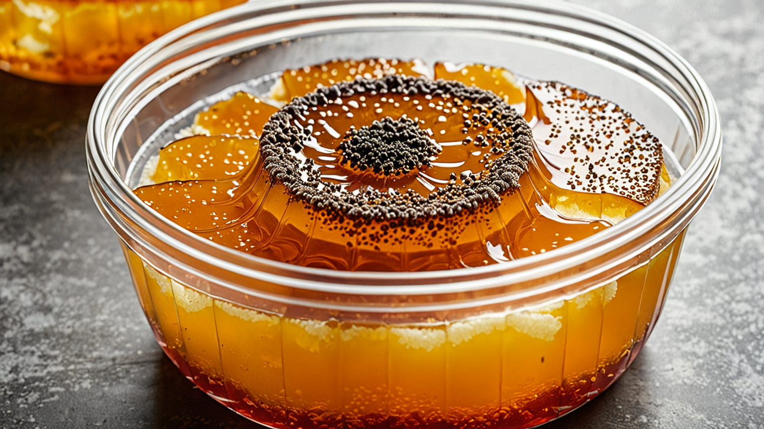 カビが生えたゼリーのイメージ