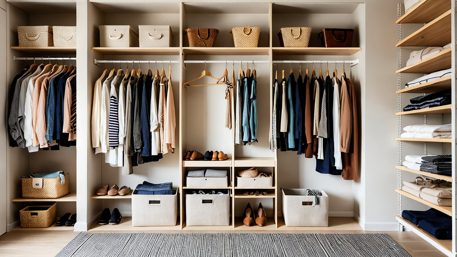 扉なしクローゼットの整理整頓