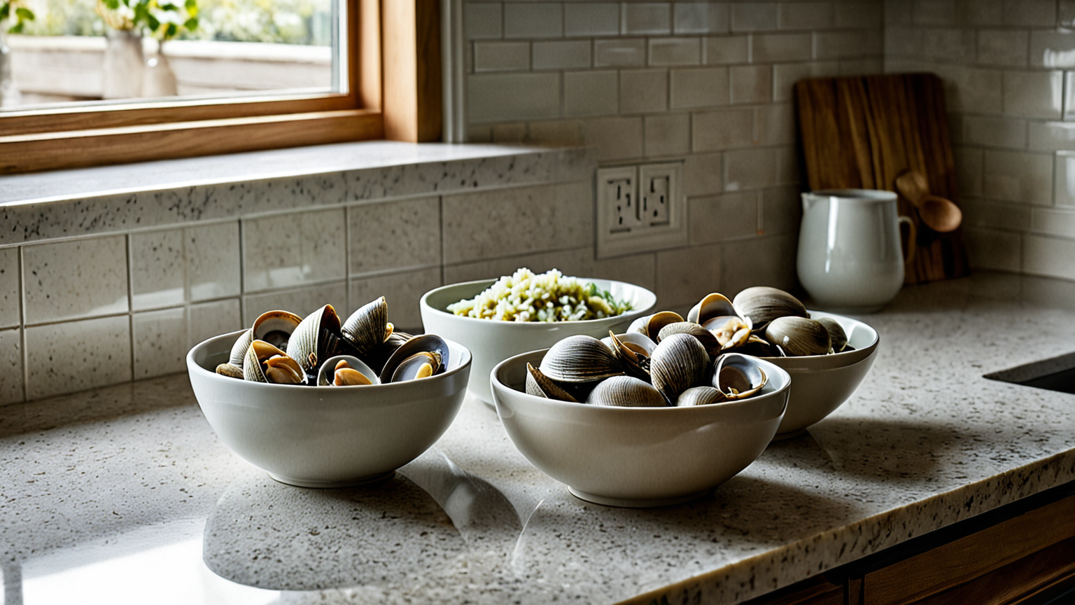 砂抜きしたしじみとそのまま冷凍したしじみの比較写真