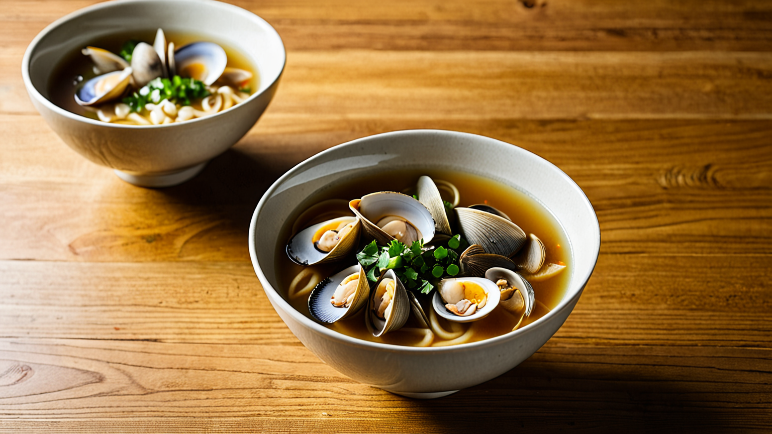 しじみの味噌汁が盛られた器