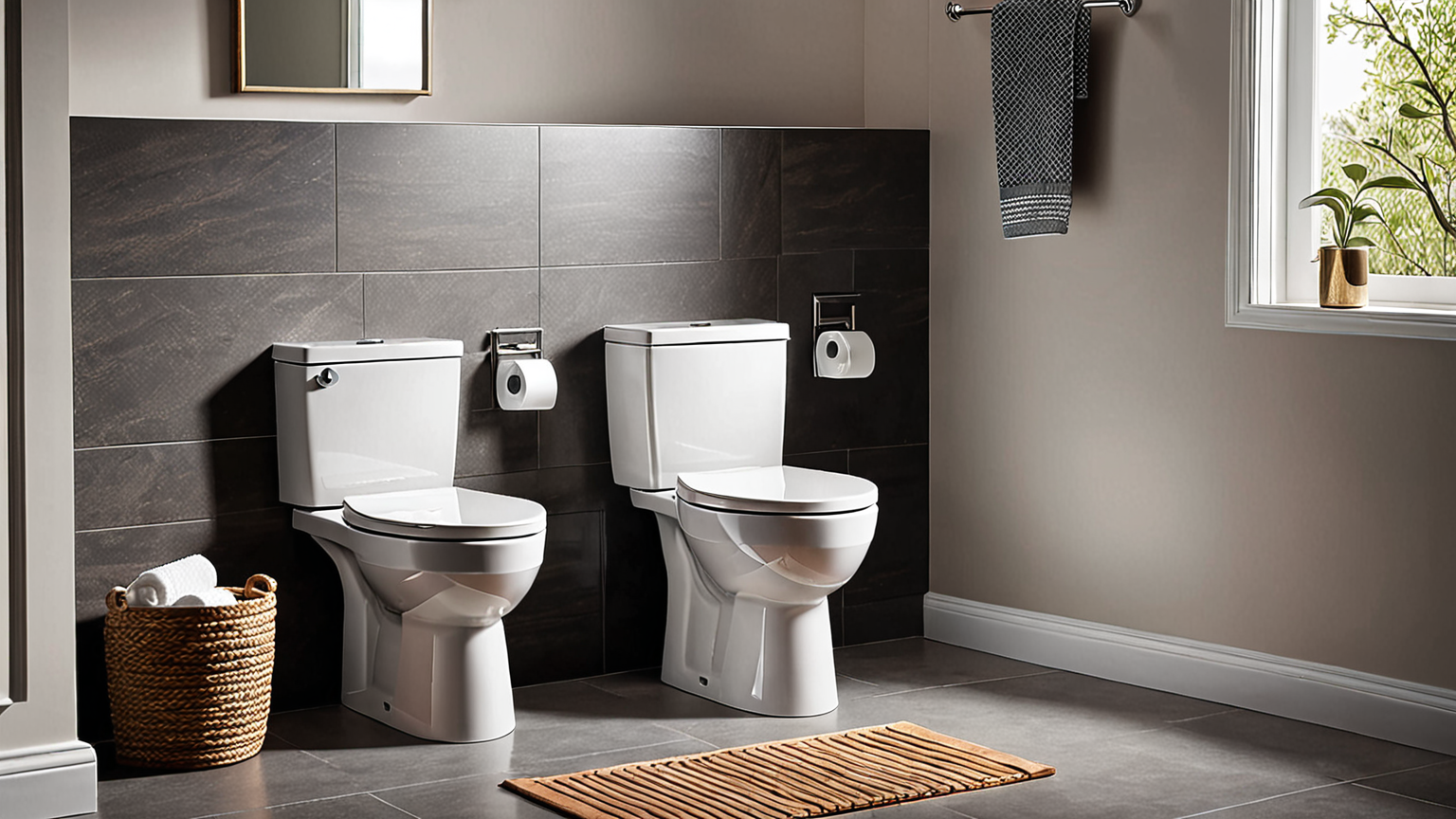 スポンジで便座裏を掃除している様子