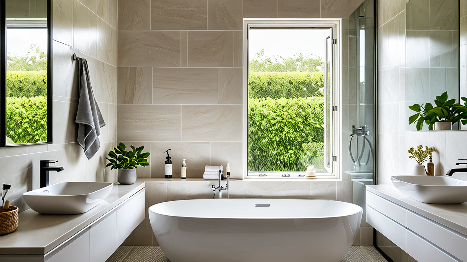 換気をしながら掃除しているトイレ