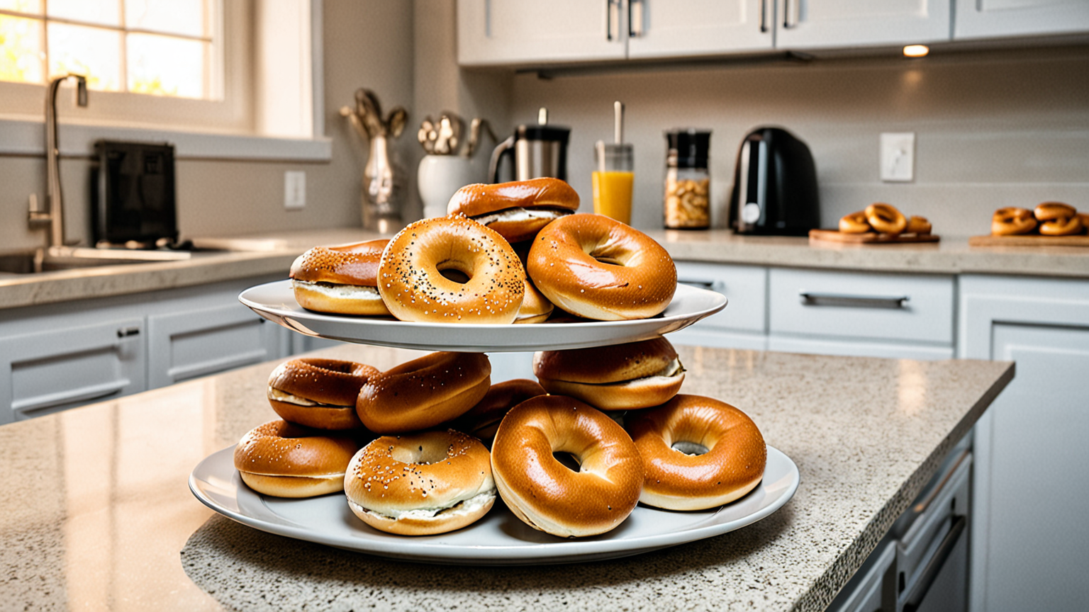 ベーグルと冷凍庫のイメージ