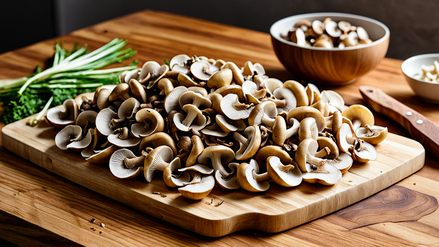 冷凍前に洗ってカットされたきのこ