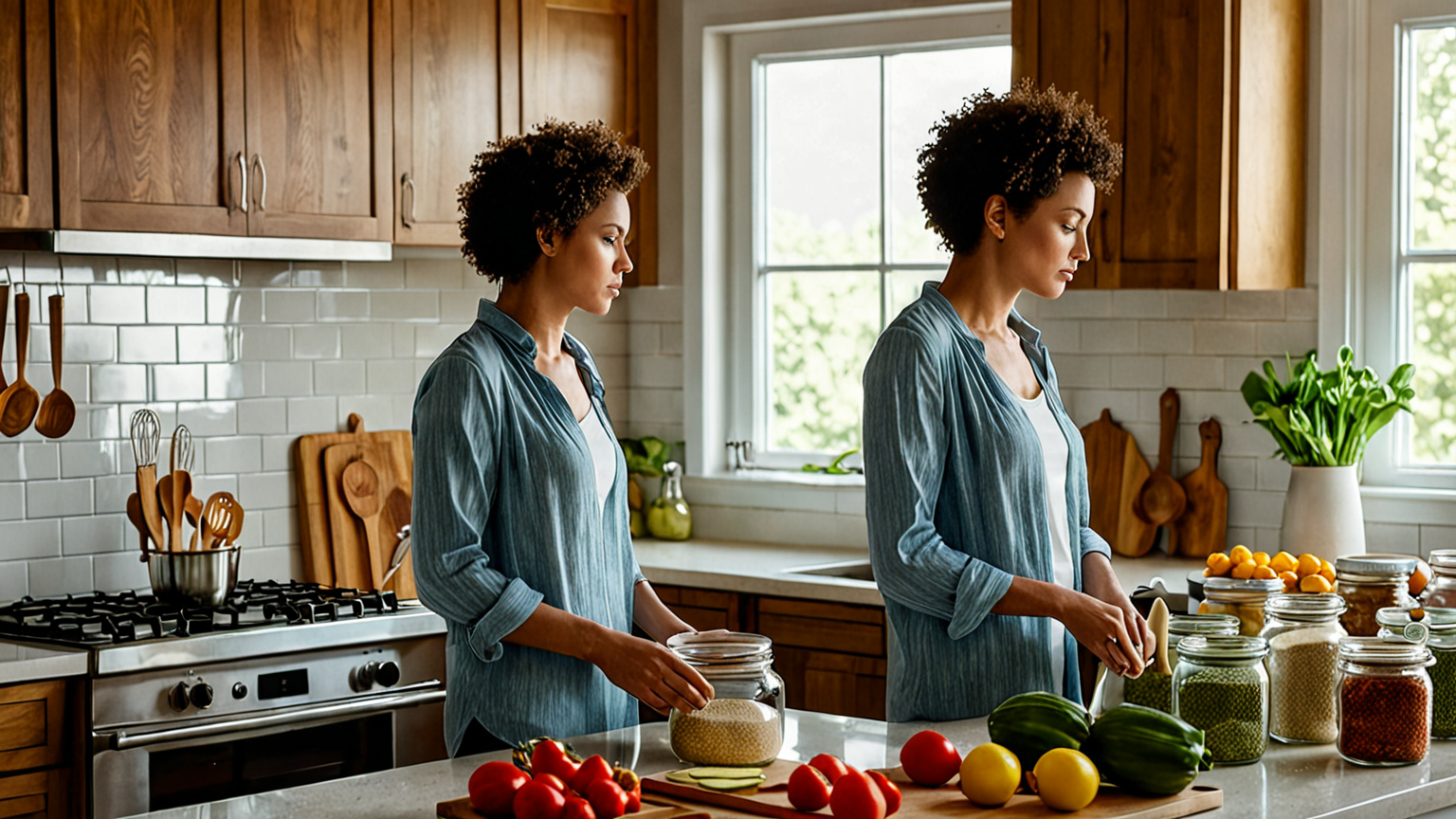 疑問を持つ主婦のイラスト