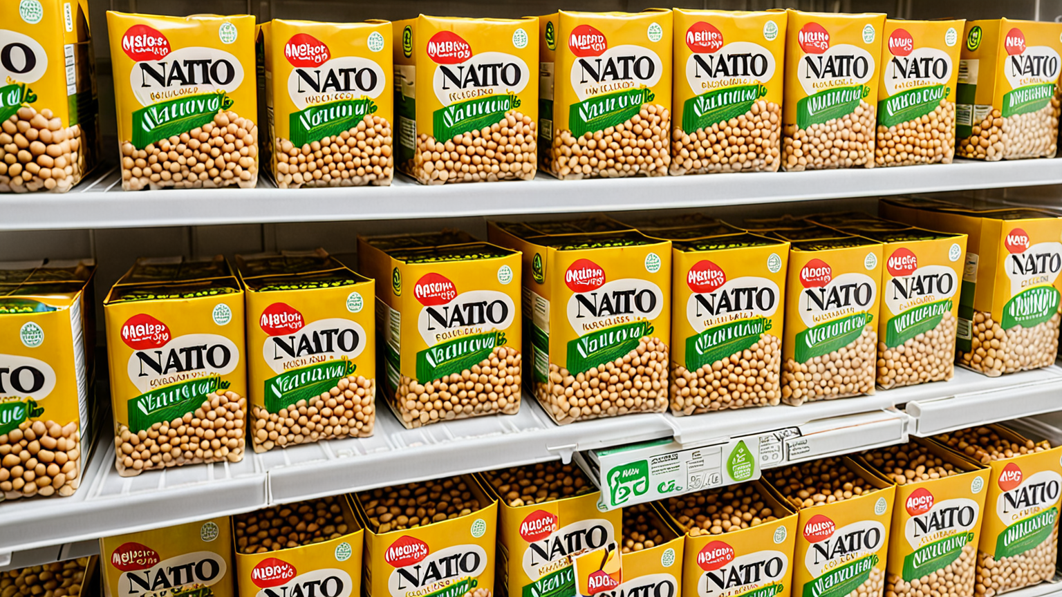 冷蔵庫に保存された納豆パック