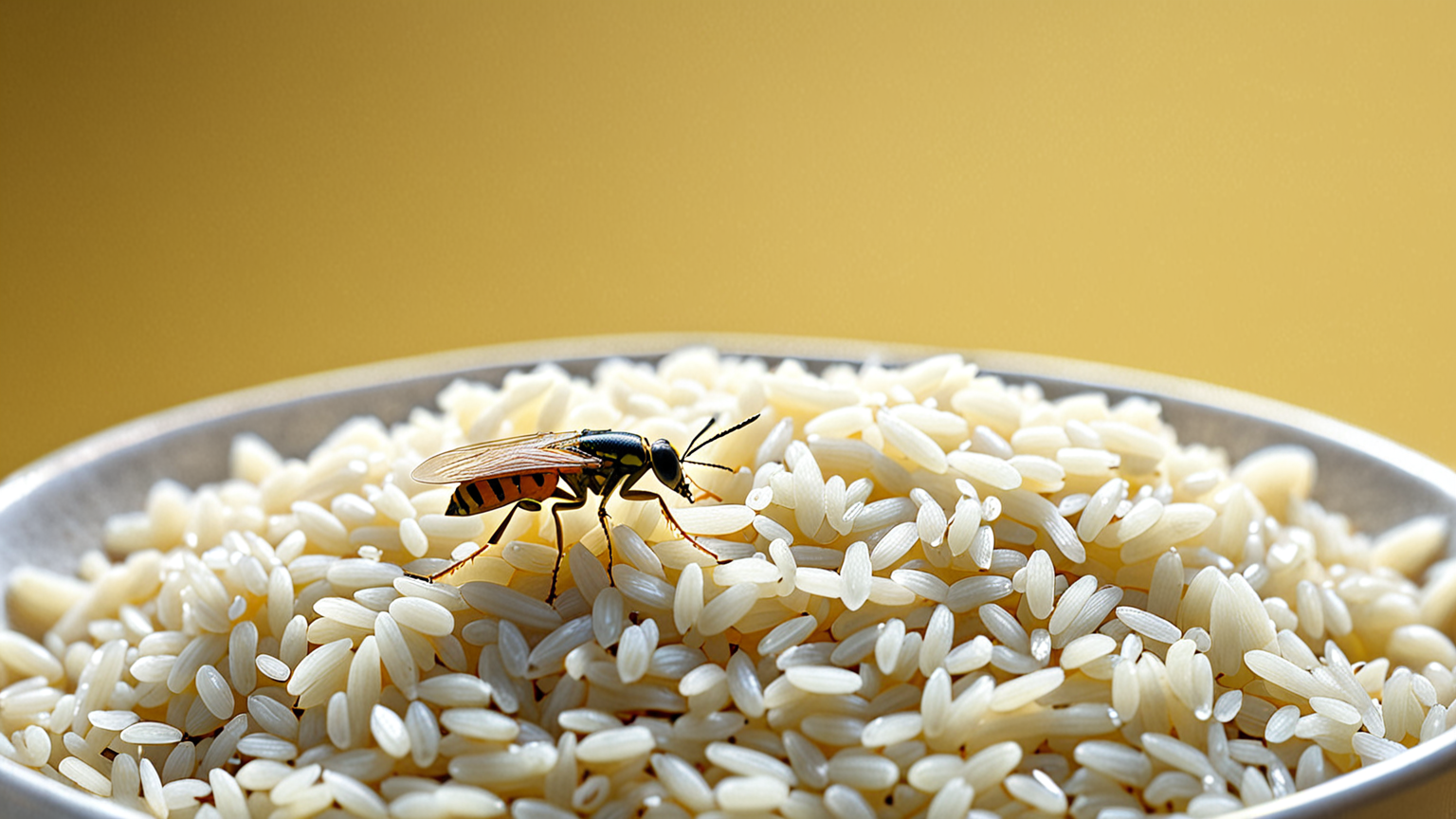 お米の虫のアップ写真