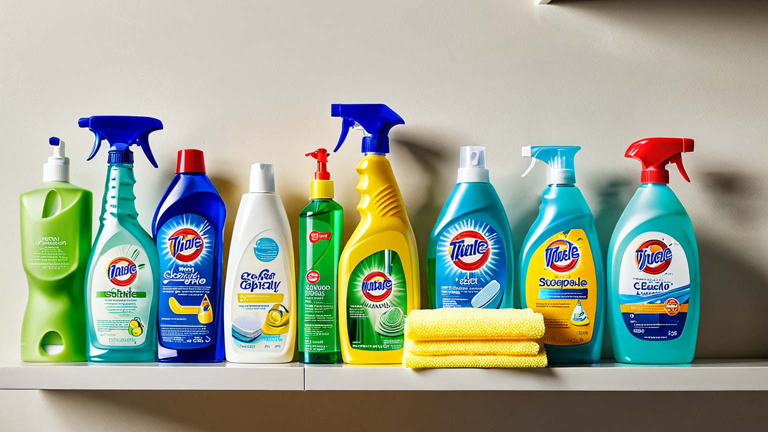 掃除グッズが並んだ写真