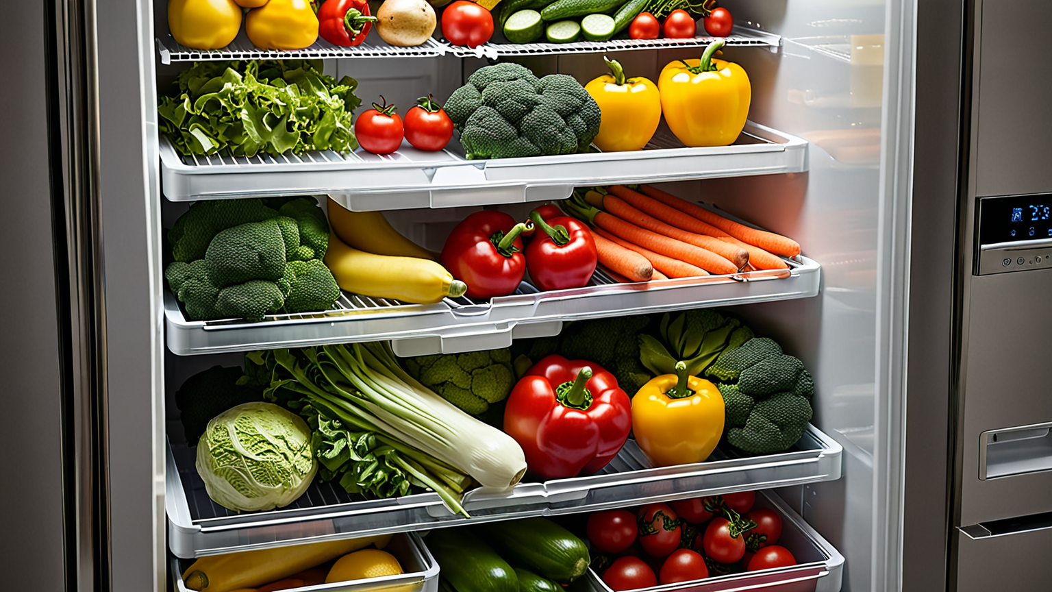 冷蔵庫の野菜室と保存食品