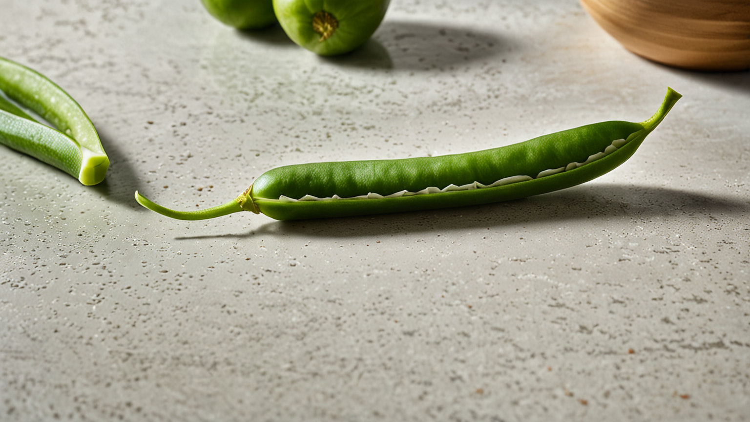 筋取り専用のキッチンツールとスナップえんどう