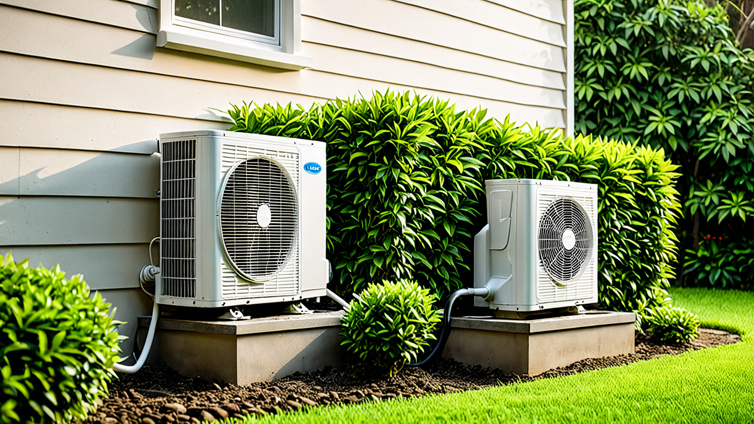 室外機の掃除手順を実践する様子