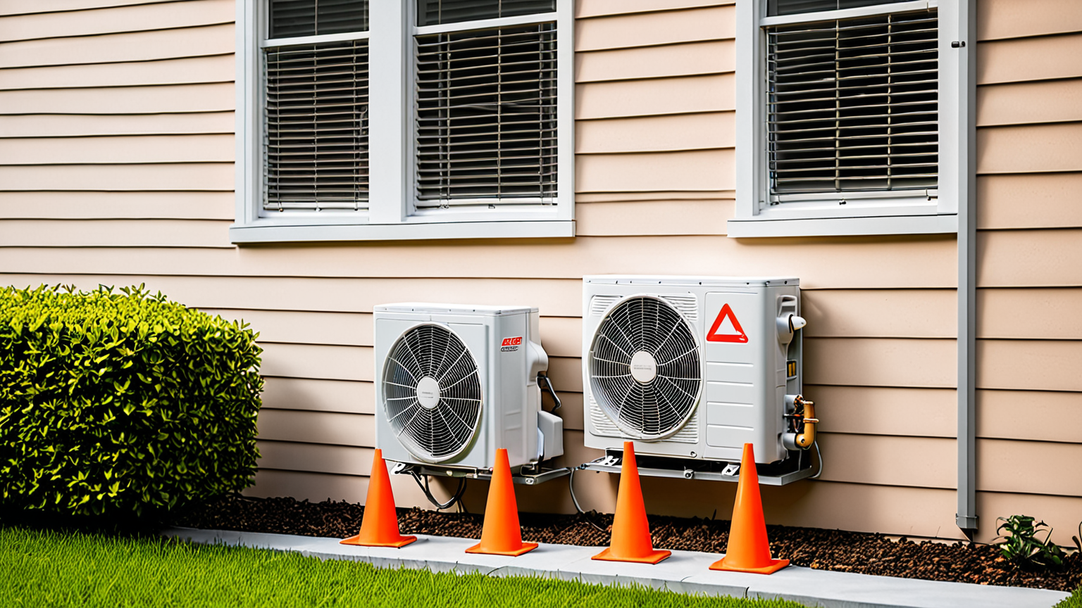 室外機の掃除中の安全対策