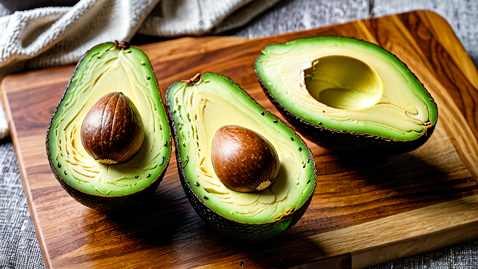 失敗したアボカドの断面写真