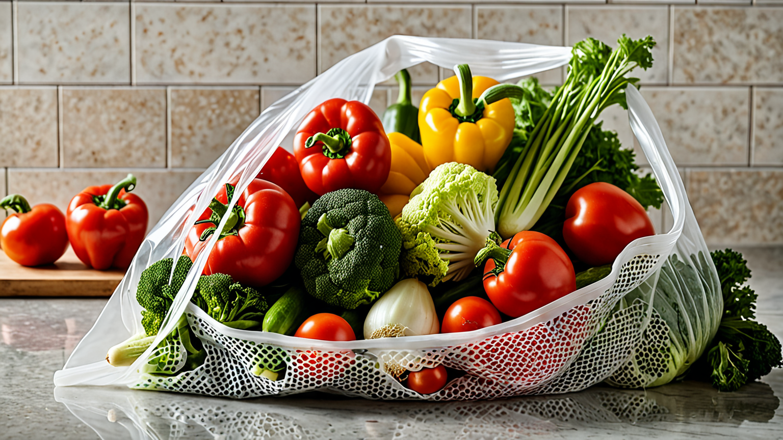 野菜 保存 ポリ袋 穴のイメージ画像