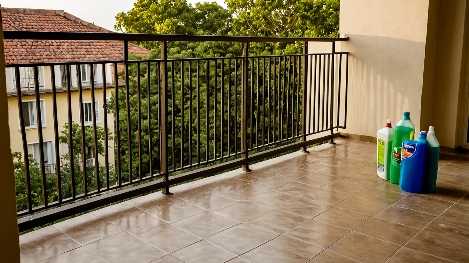 ベランダ 手すり 汚れ 掃除 方法のイメージ画像