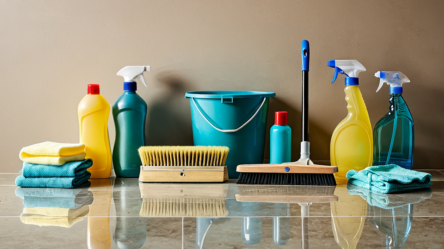 使いやすい掃除道具が並んだ写真
