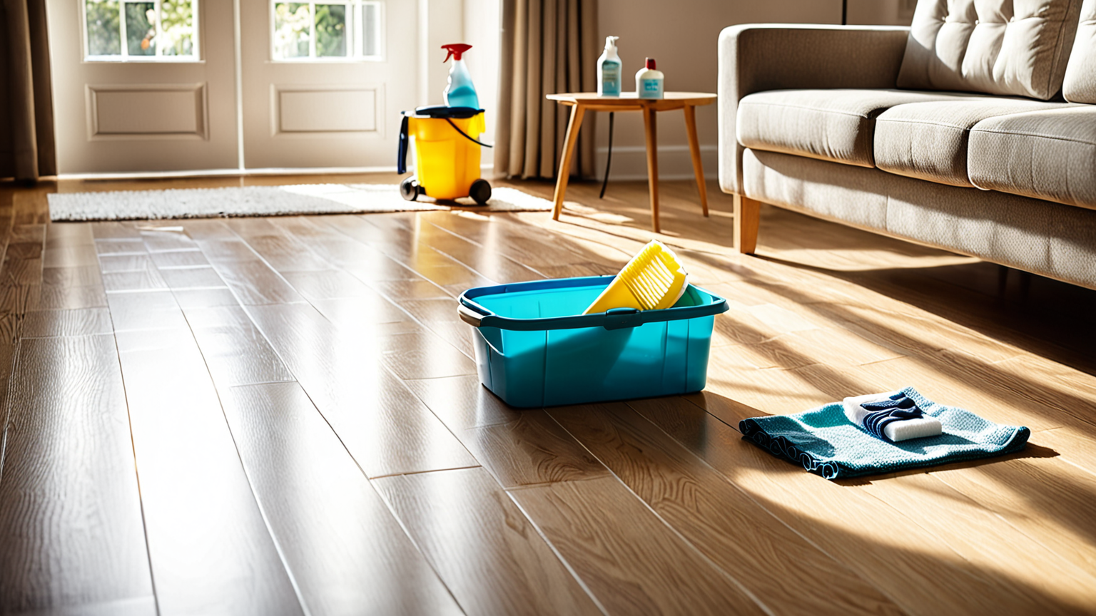 掃除中の注意点を示すイラスト