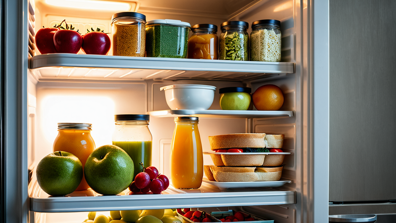 冷蔵庫でゆっくり解凍されているお弁当