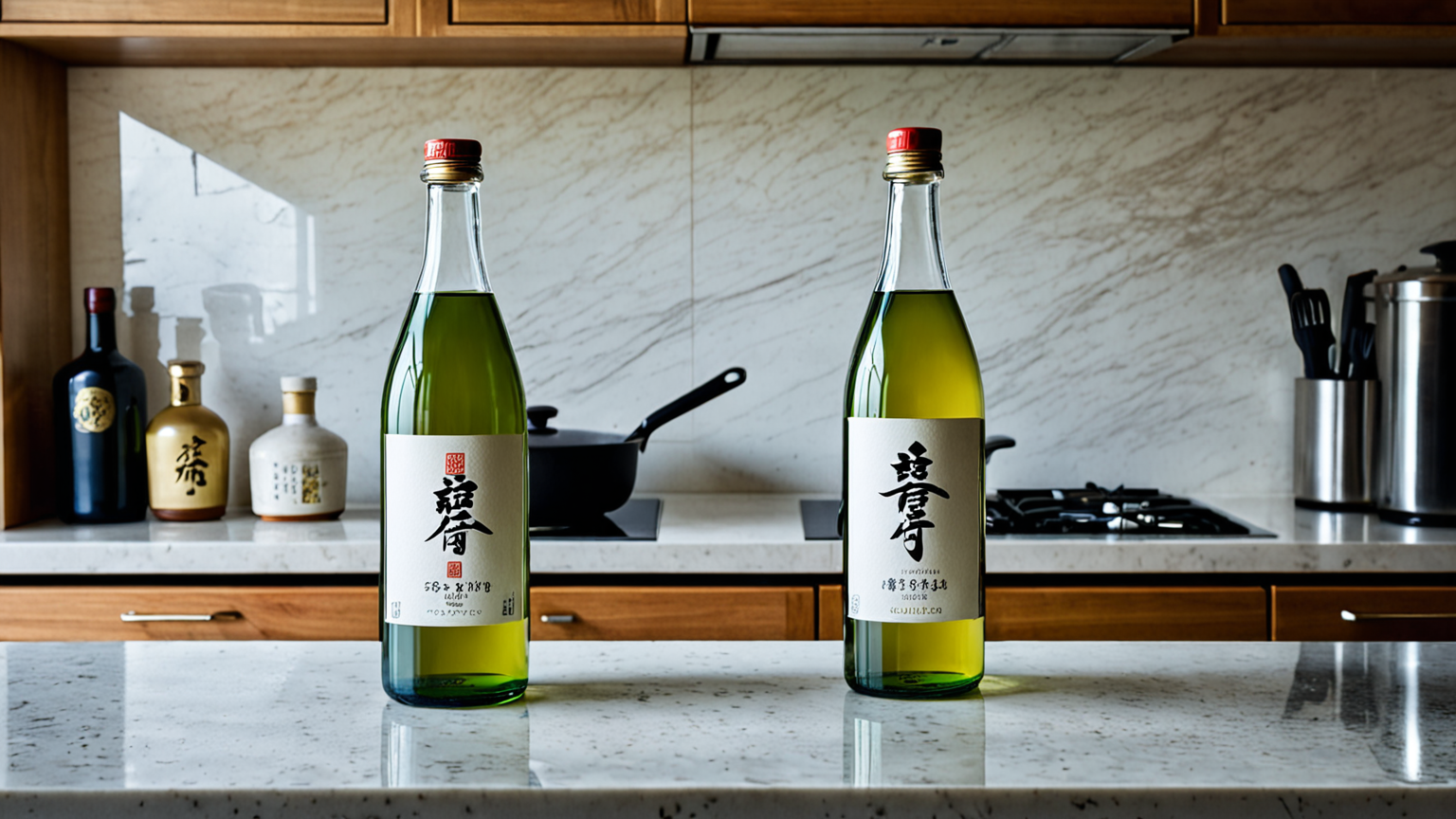 料理酒の変色と濁りの比較写真