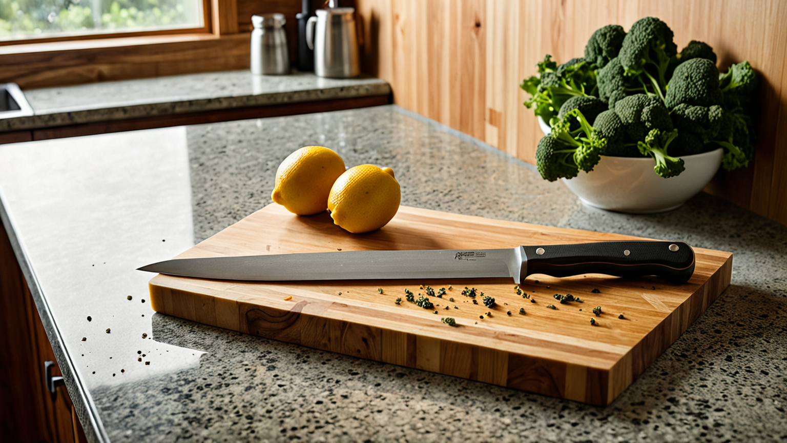 包丁でカビ部分を切り取る様子