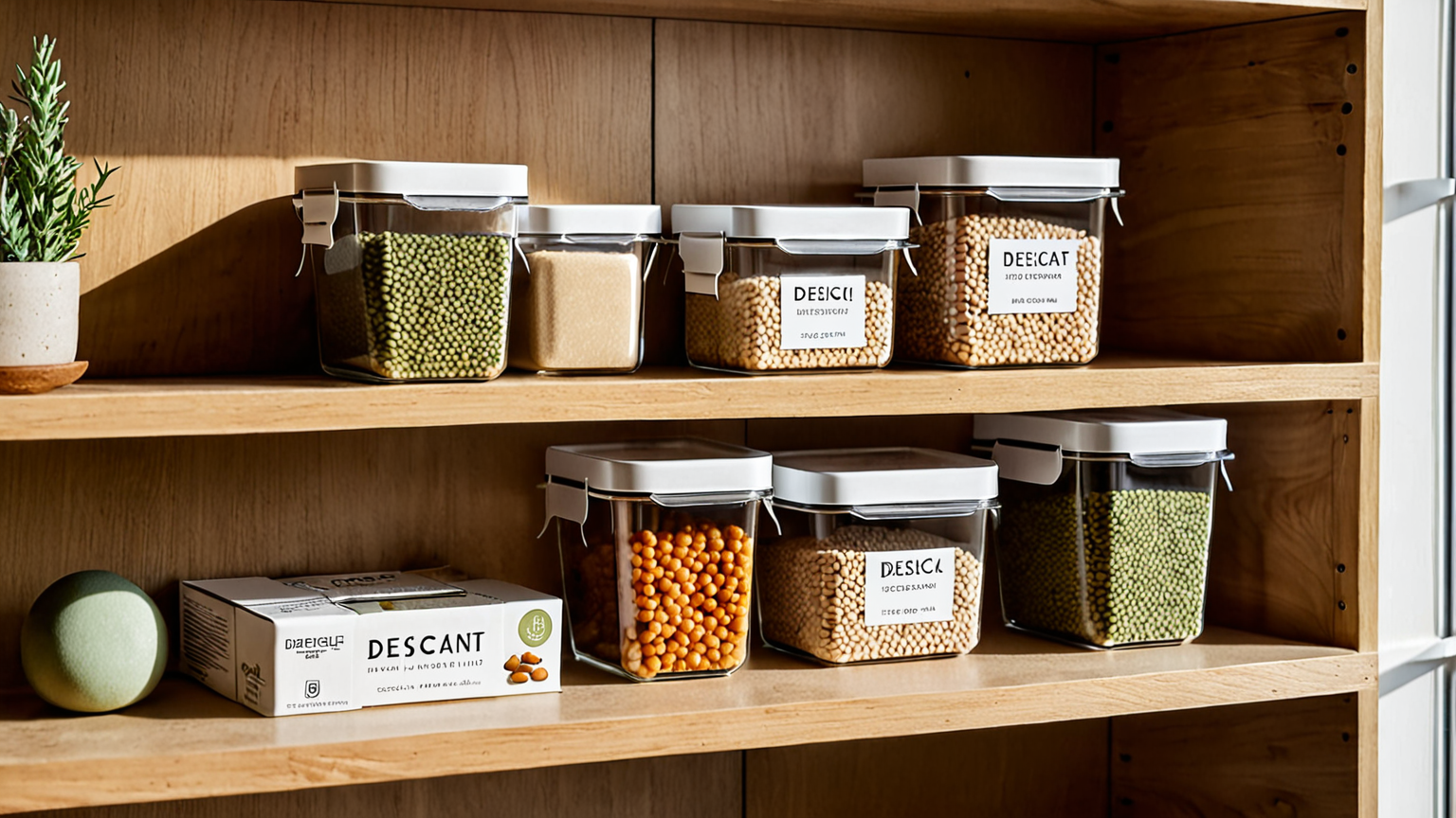 乾燥剤と食品の保存イメージ