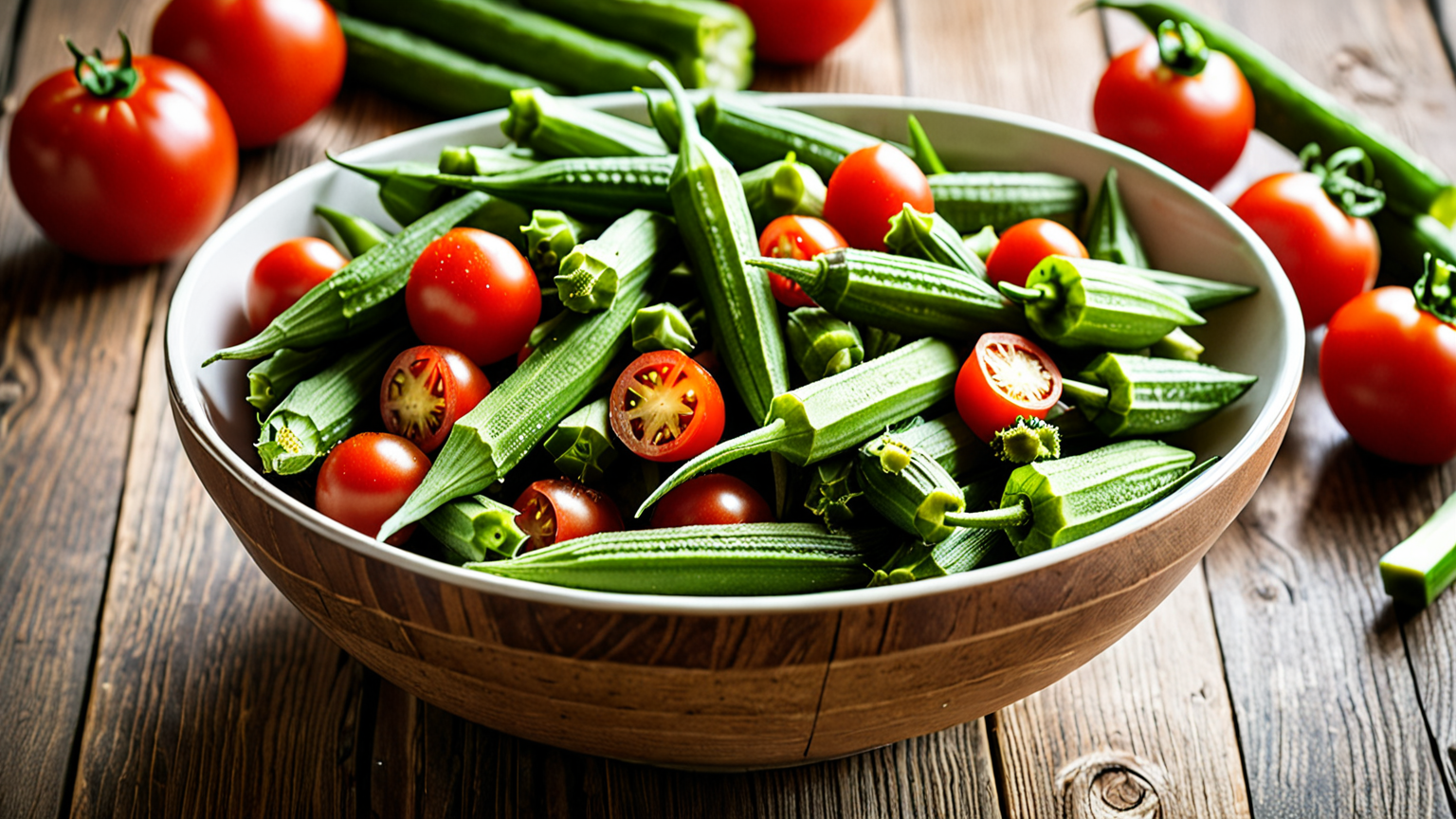 オクラとトマトの和え物