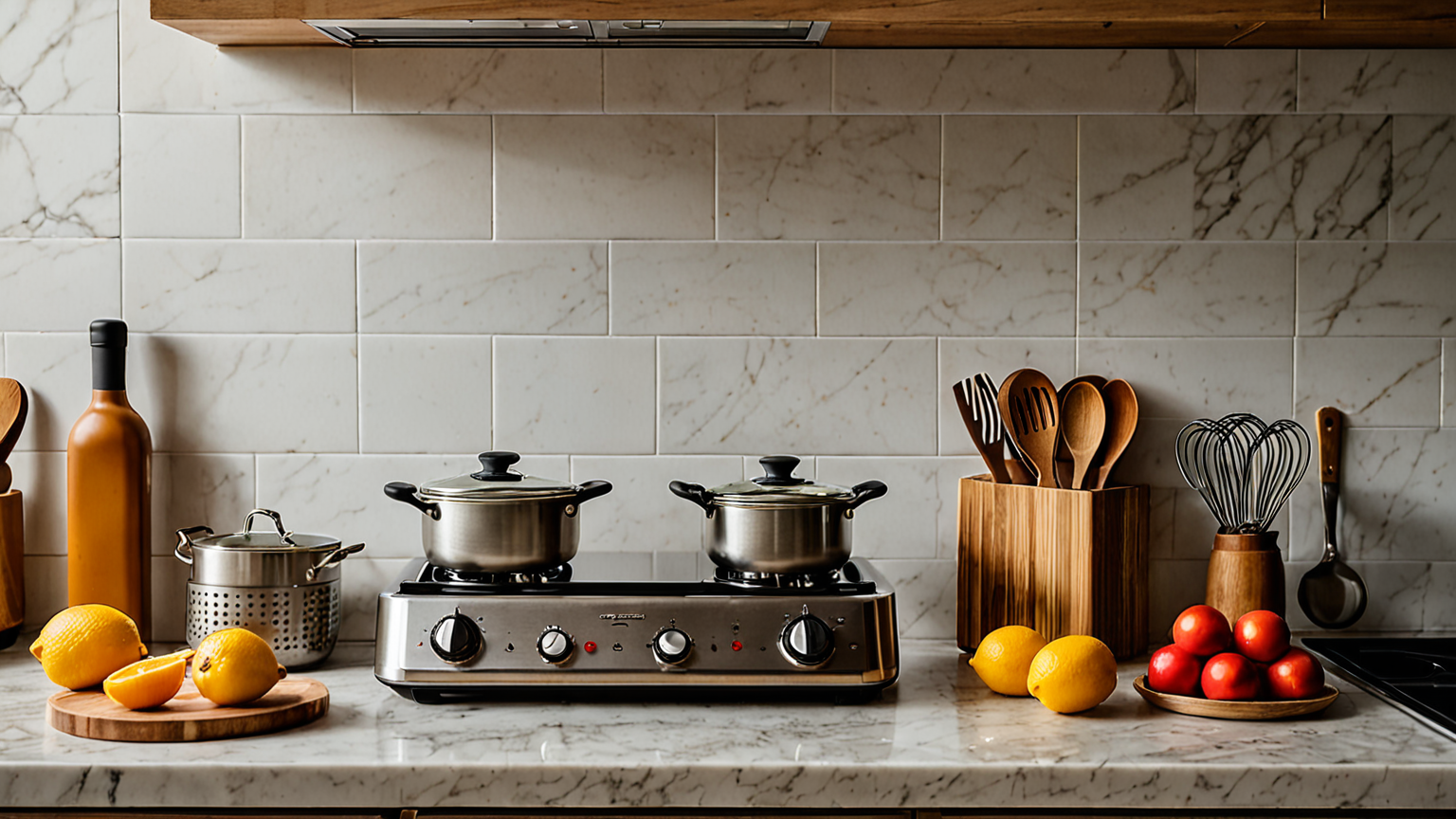 タイマーと料理用具の写真