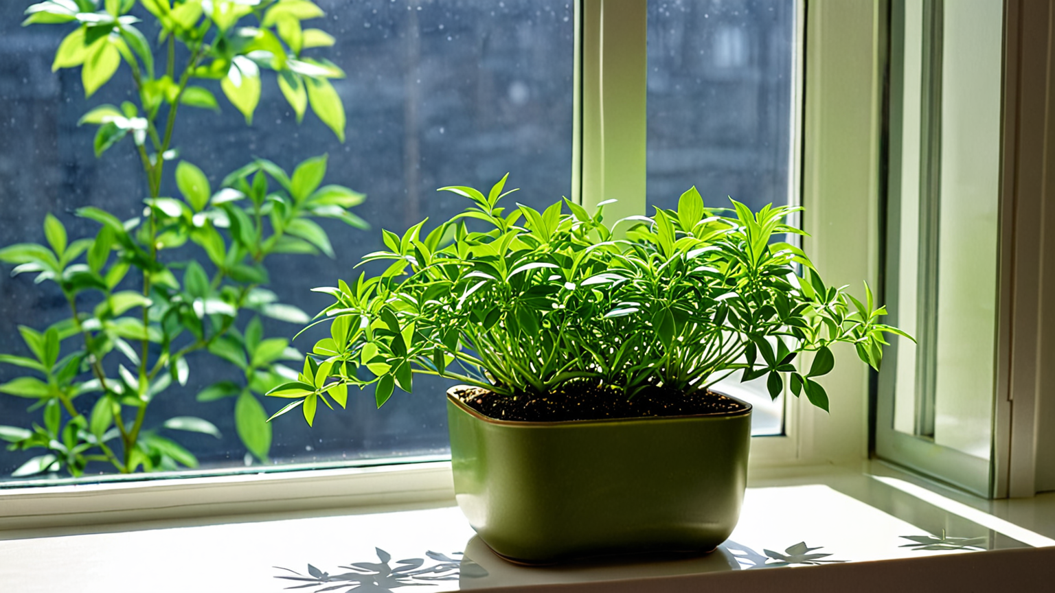 成功した三つ葉の再生のアップ写真