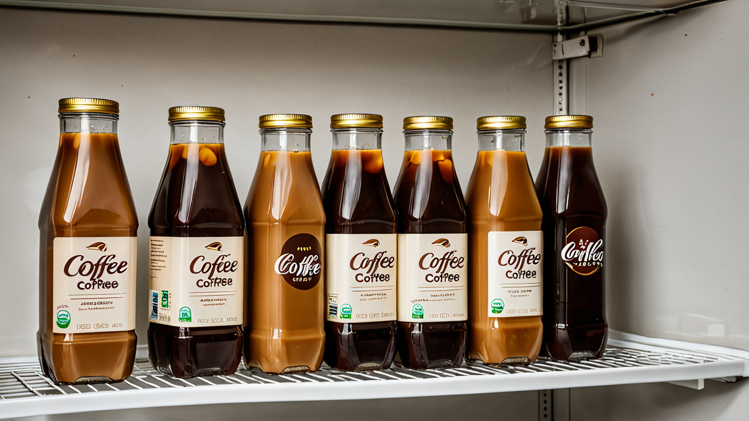 冷蔵庫で保存されたアイスコーヒー