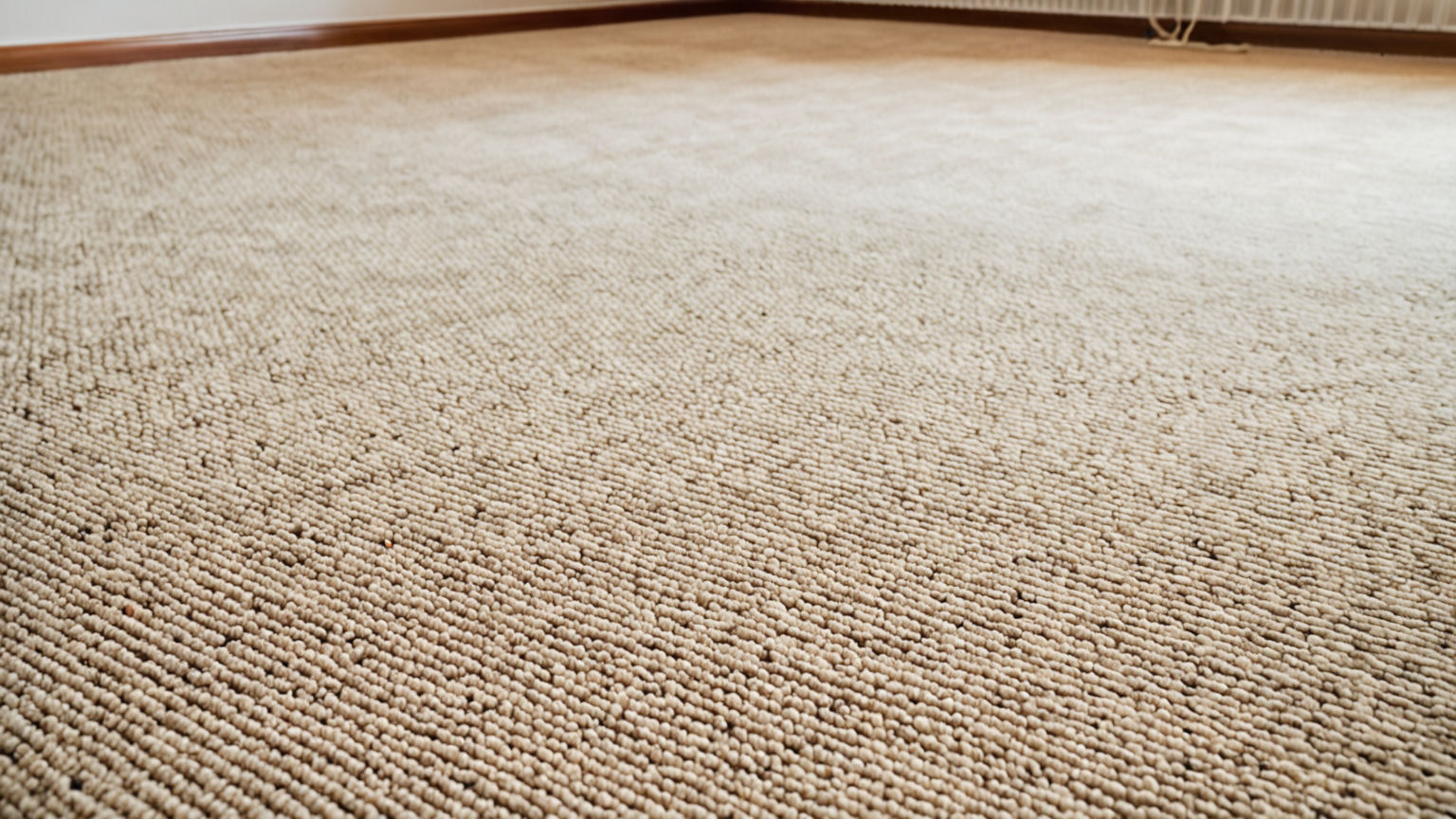 カーペットのシミを部分的に洗浄する様子