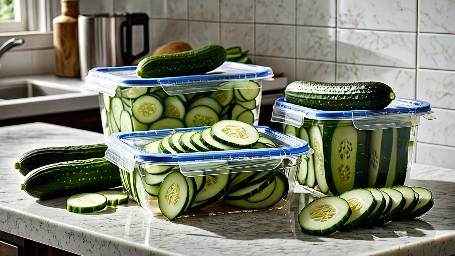 きゅうりの塩もみをラップと密閉容器で保存する比較