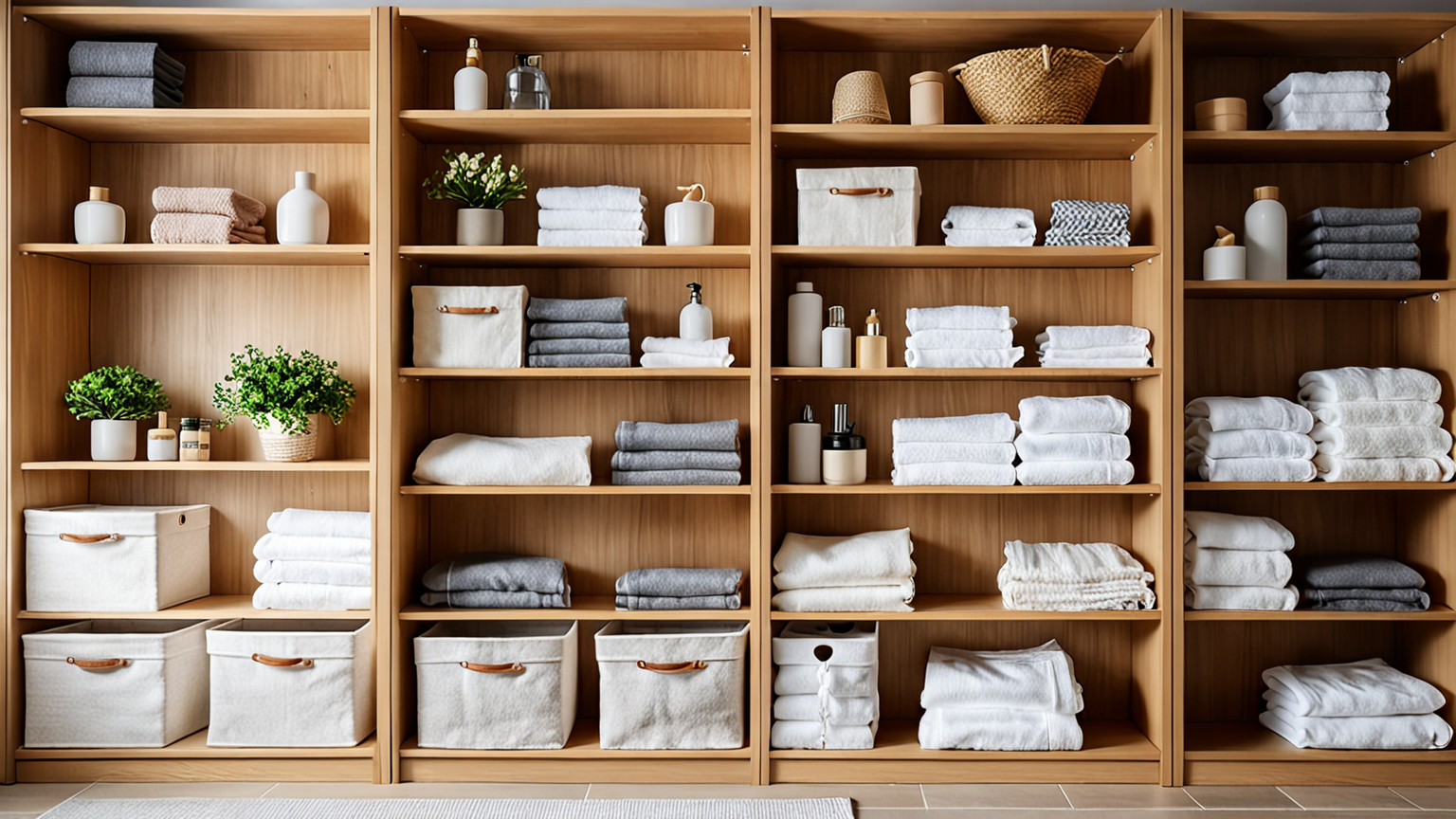 収納ケースを拭いている様子